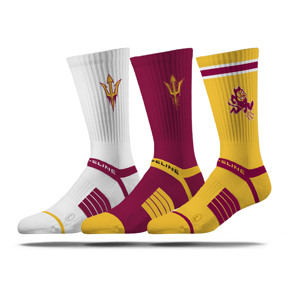 Arizona State University | Premium Knit Crew 3 Pack | NCAA 3 Pack G2 | N02502984ML