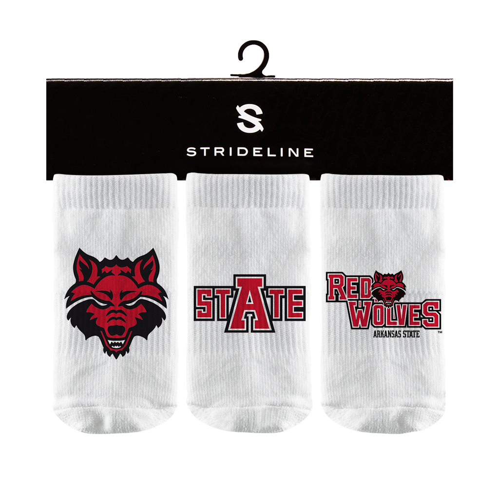 Arkansas State University | Baby Socks 3 Pack | Primary Logo | N01555054B01