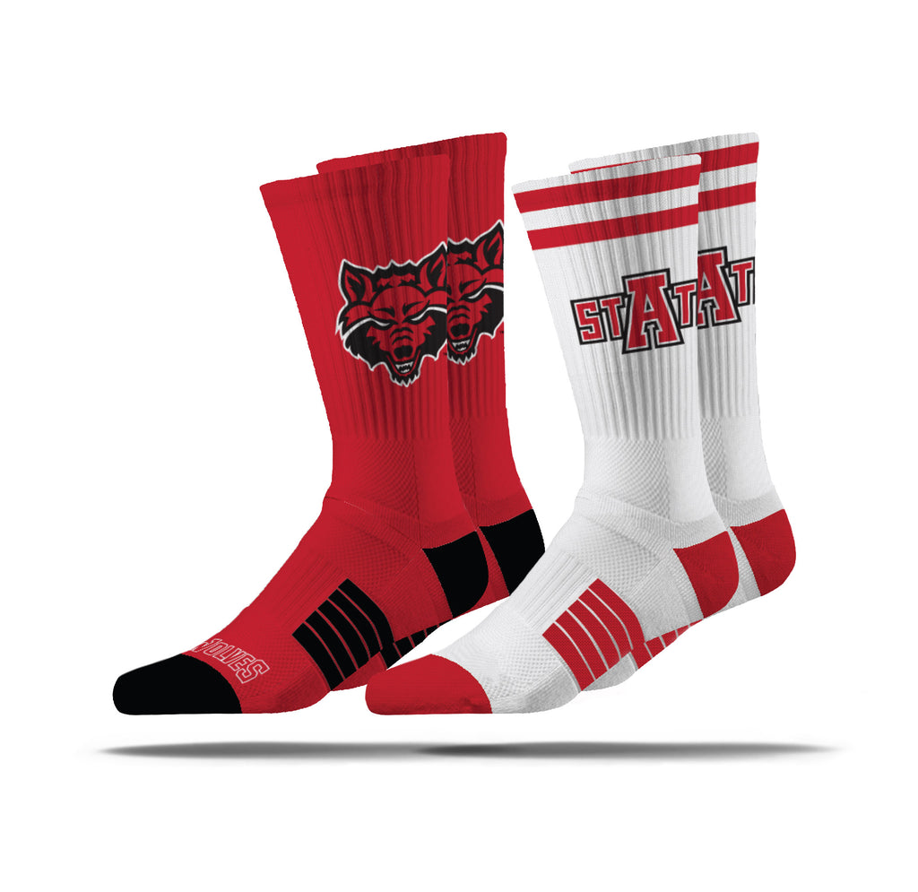 Arkansas State University | Premier Knit Crew | NCAA 2 Pack | N02514198ML