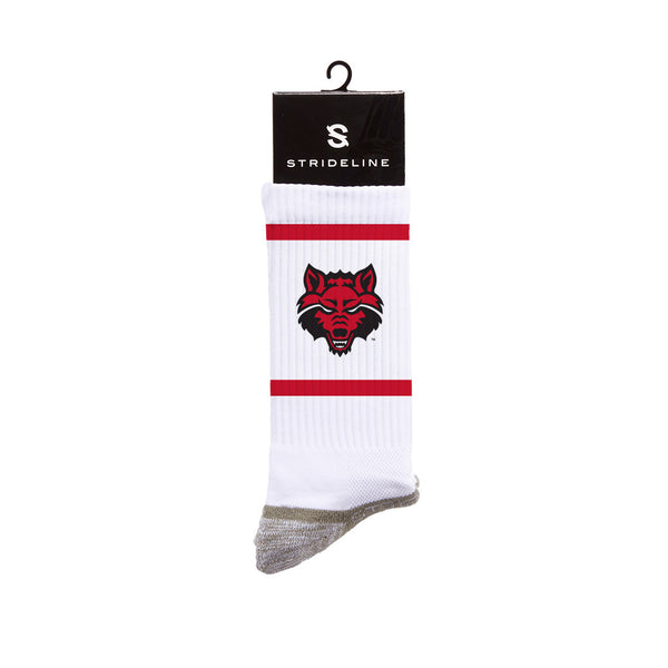 Arkansas State University | Premium Crew | Primary Logo White | N02385036ML