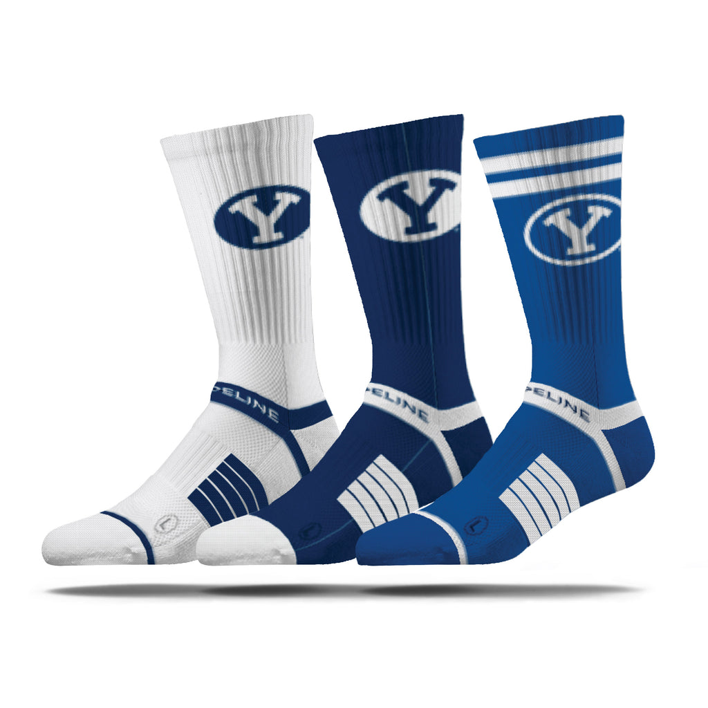 BYU | Premium Knit Crew 3 Pack | NCAA 3 Pack G2 | N02502996ML