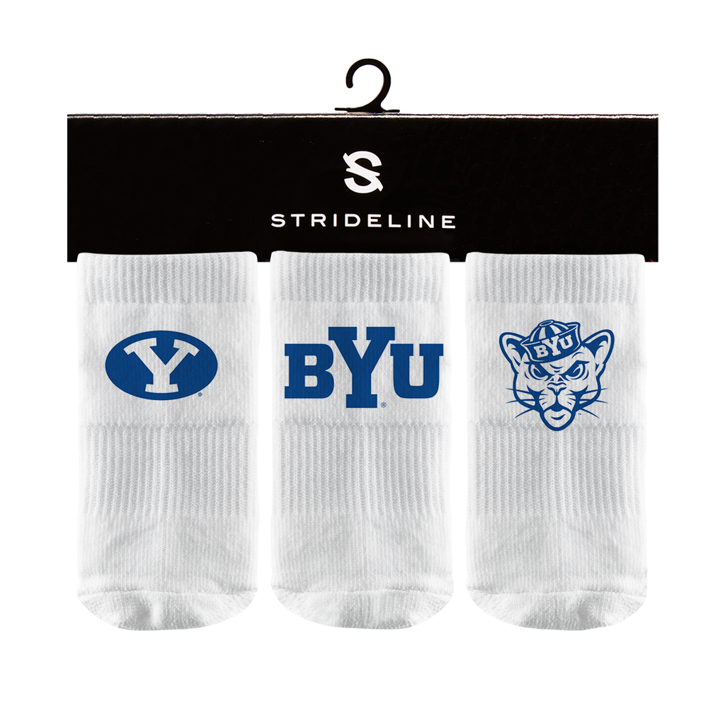 BYU | Baby Socks 3 Pack | Primary Logo | N01224265B01