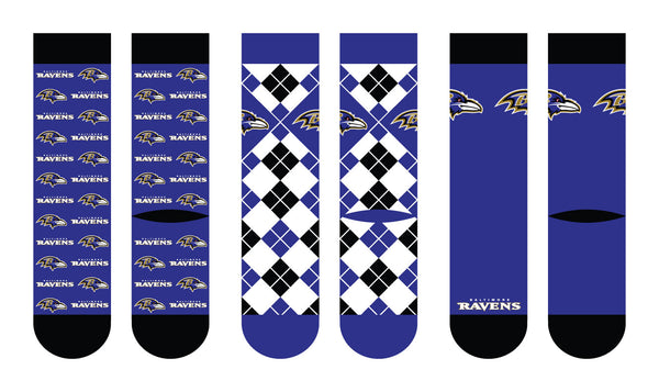 Baltimore Ravens | Business Knit Crew | NFL 3 Pack | N02669747ML