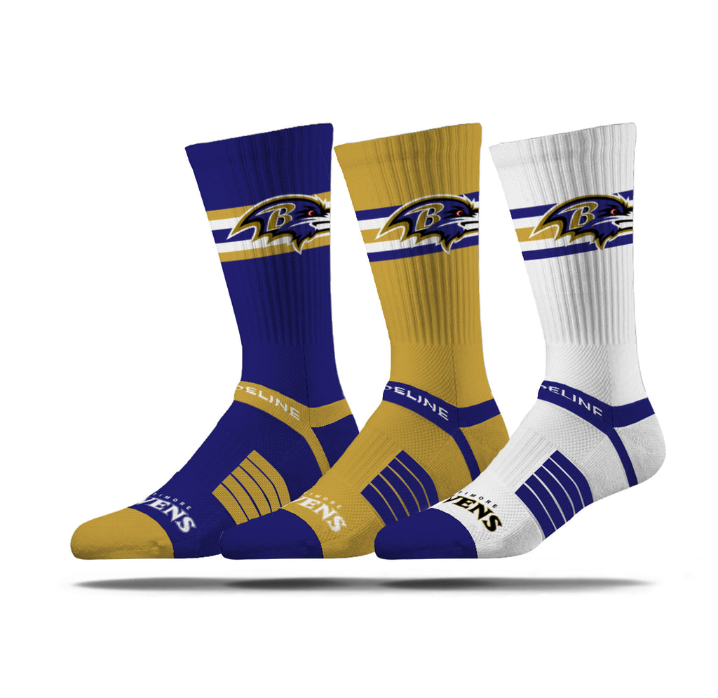 Baltimore Ravens | Premium Knit Crew | NFL Retro 3 Pack | N02751972ML