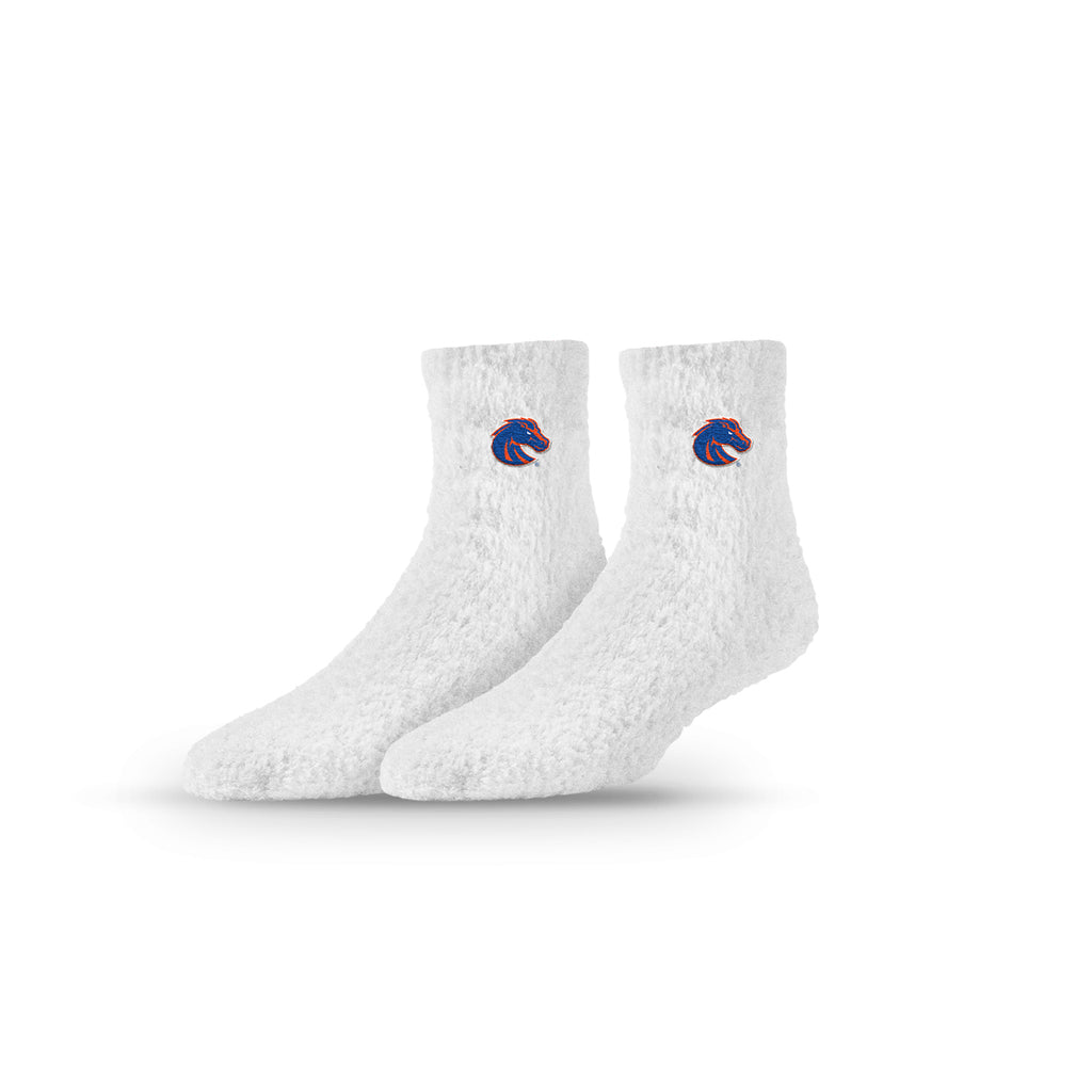 Boise State University | Fuzzy Half Calf Embroidered | Primary Logo White | N02820263ML