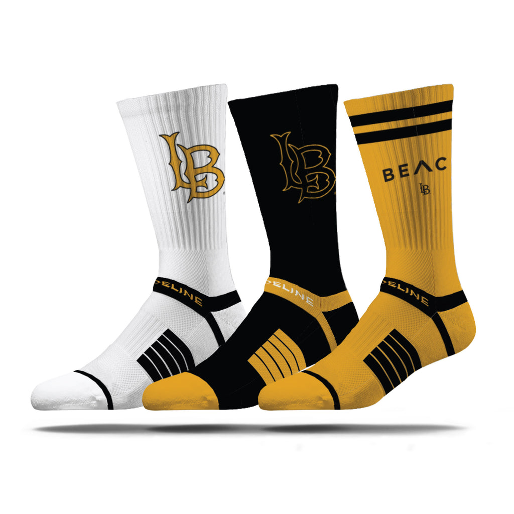 California State University, Long Beach | Premium Knit Crew 3 Pack | NCAA 3 Pack G2 | N02500487ML