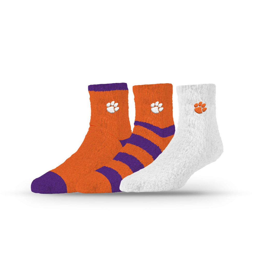 Clemson University | Fuzzy Half Calf Embroidered | NCAA 3 Pack | N02803888ML