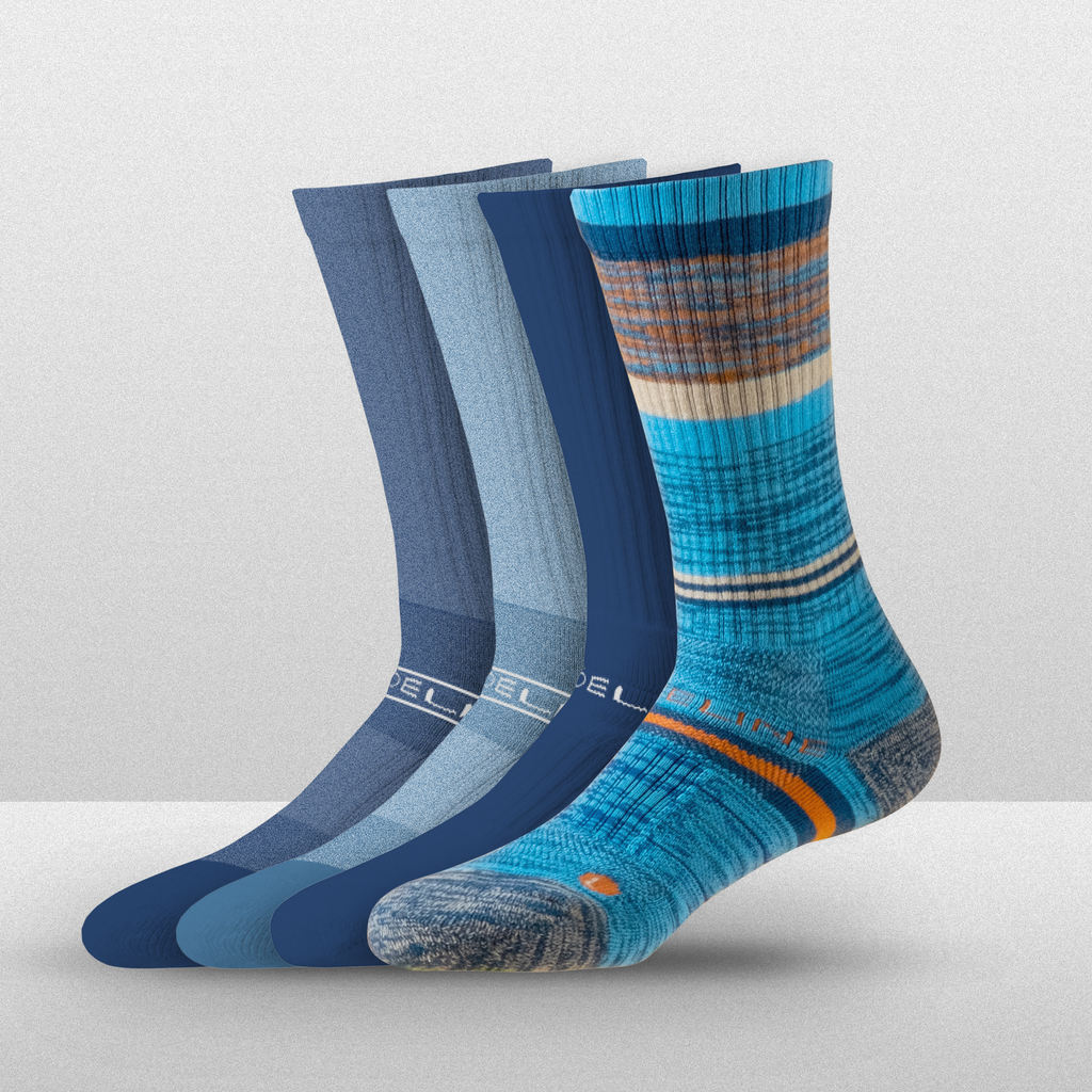 Combed Cotton | Premium Crew 4-Pack | Blue Multi-Pack | N02443871ML