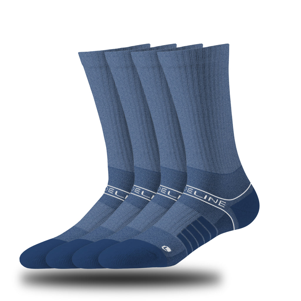 Combed Cotton | Premium Crew 4-Pack | Marine Heather | N02443831ML