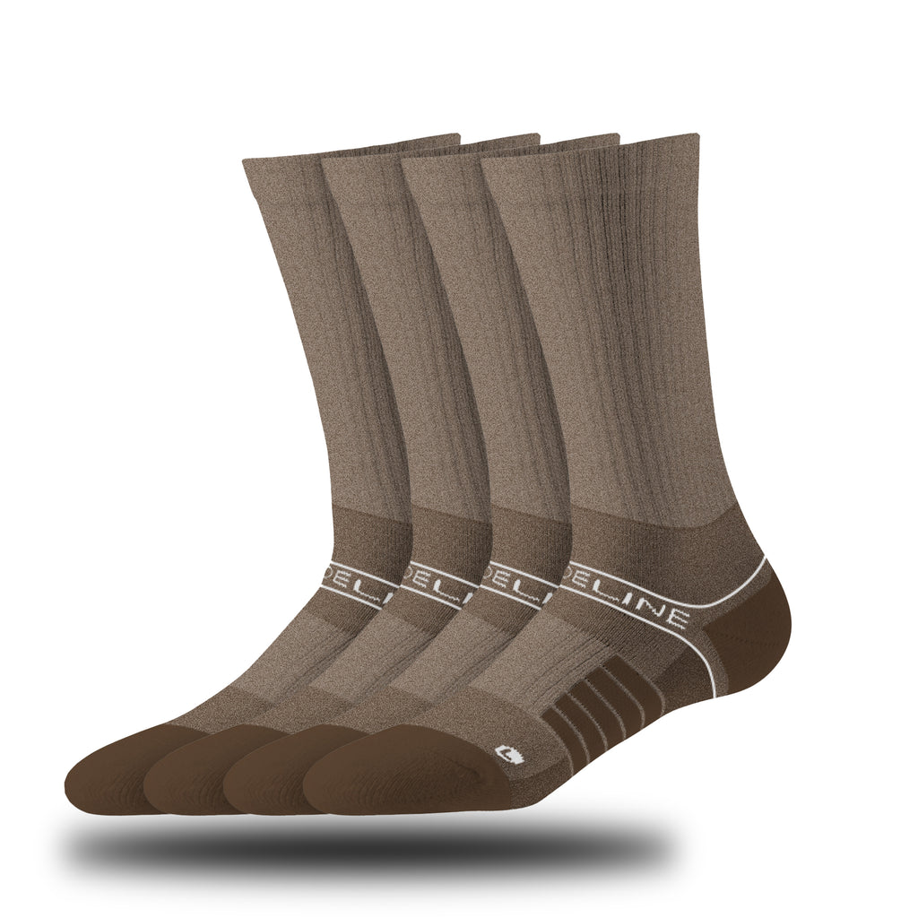 Combed Cotton | Premium Crew 4-Pack | Mocha Heather | N02443827ML