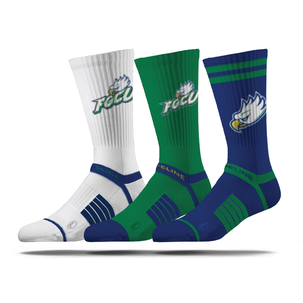 Florida Gulf Coast University | Premium Knit Crew 3 Pack | NCAA 3 Pack G2 | N02500972ML