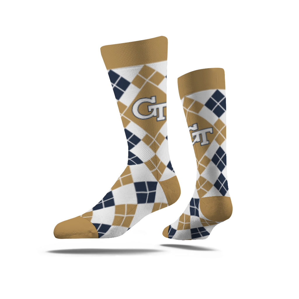 Georgia Tech | Business Knit Crew | Argyle | N02673223ML