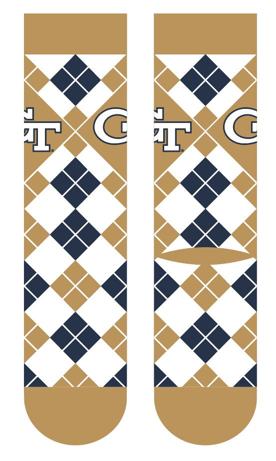 Georgia Tech | Business Knit Crew | Argyle | N02673223ML