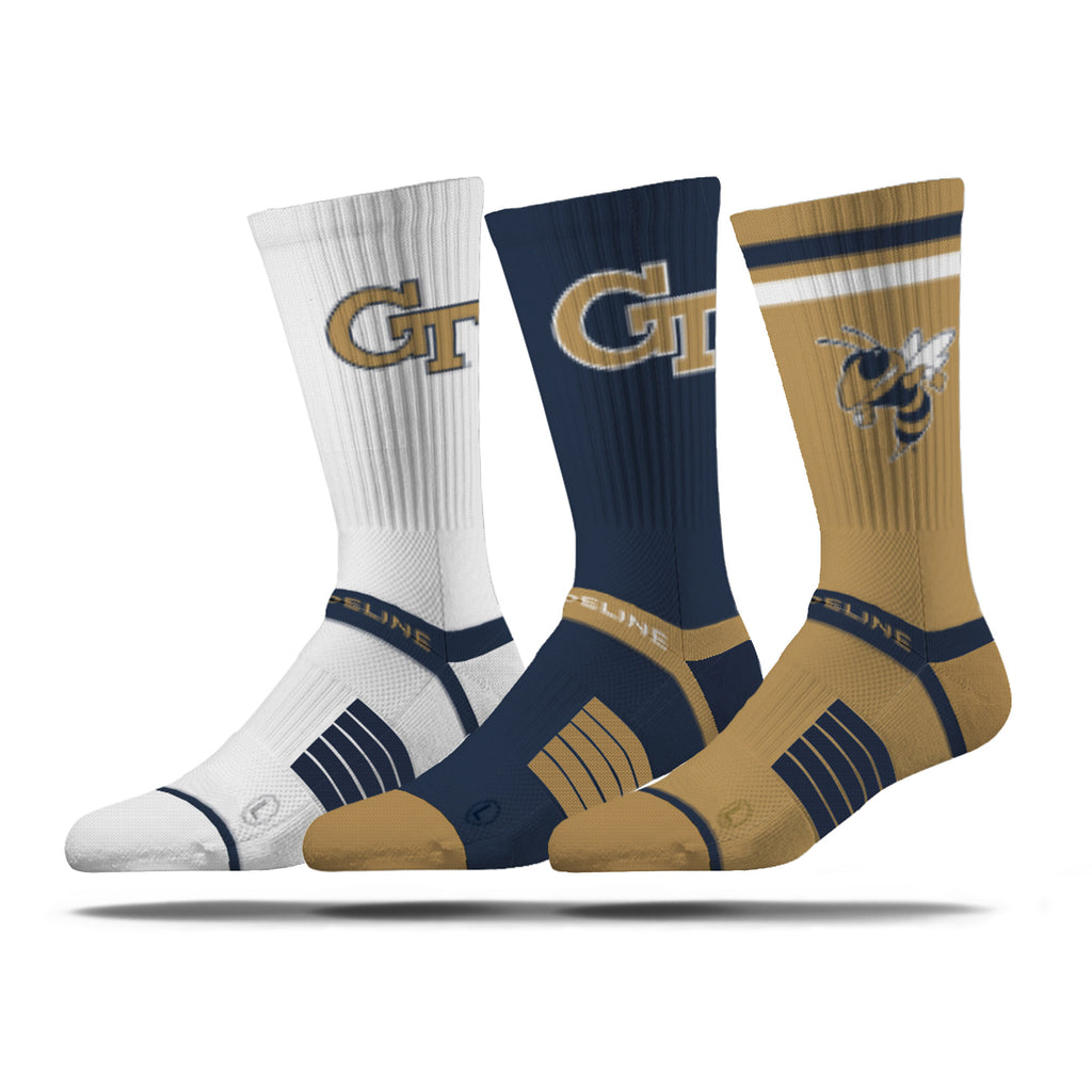 Georgia Tech | Premium Knit Crew 3 Pack | NCAA 3 Pack G2 | N02501946ML