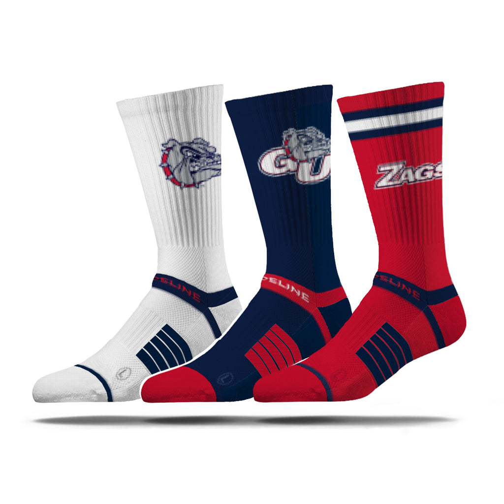 Gonzaga University | Premium Knit Crew 3 Pack | NCAA 3 Pack G2 | N02501950ML