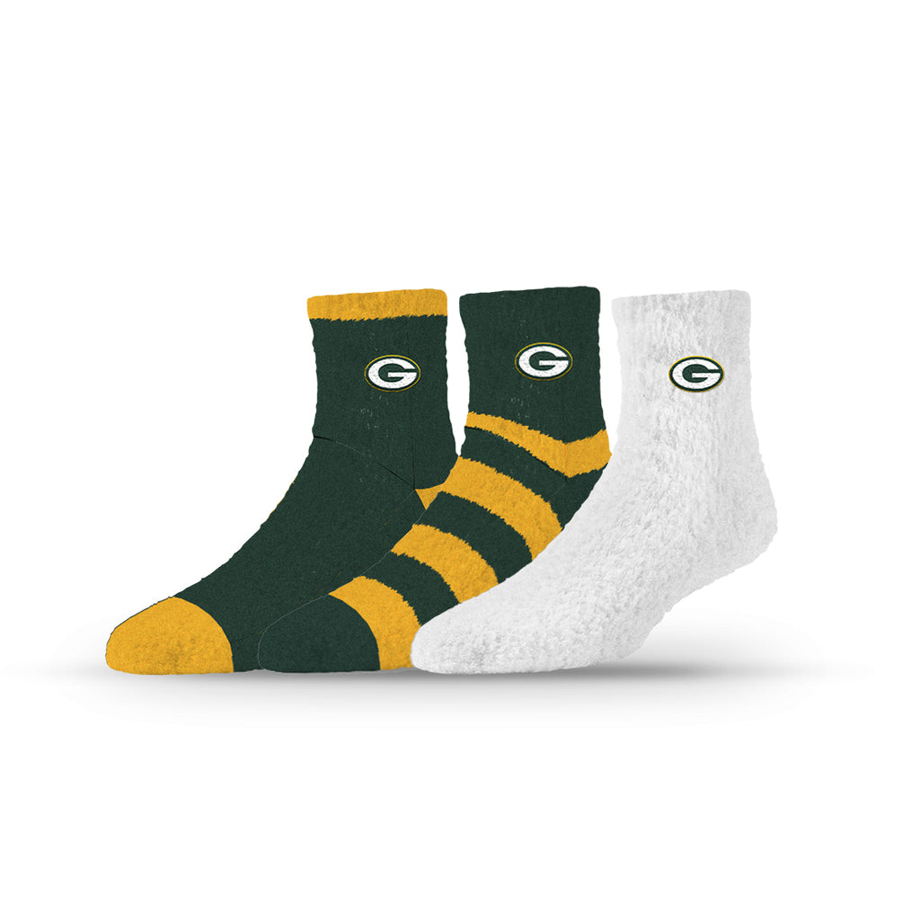 Green Bay Packers | Fuzzy Half Calf Embroidered | NFL 3 Pack | N02796162ML