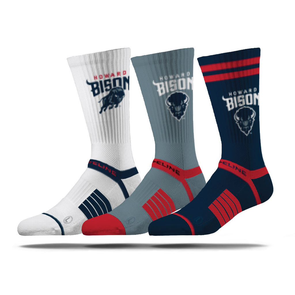 Howard University | Premium Knit Crew 3 Pack | NCAA 3 Pack G2 | N02502431ML