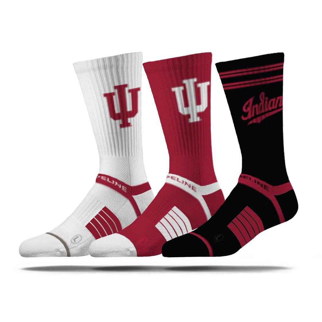 Indiana University | Premium Knit Crew 3 Pack | NCAA 3 Pack G2 | N02502439ML