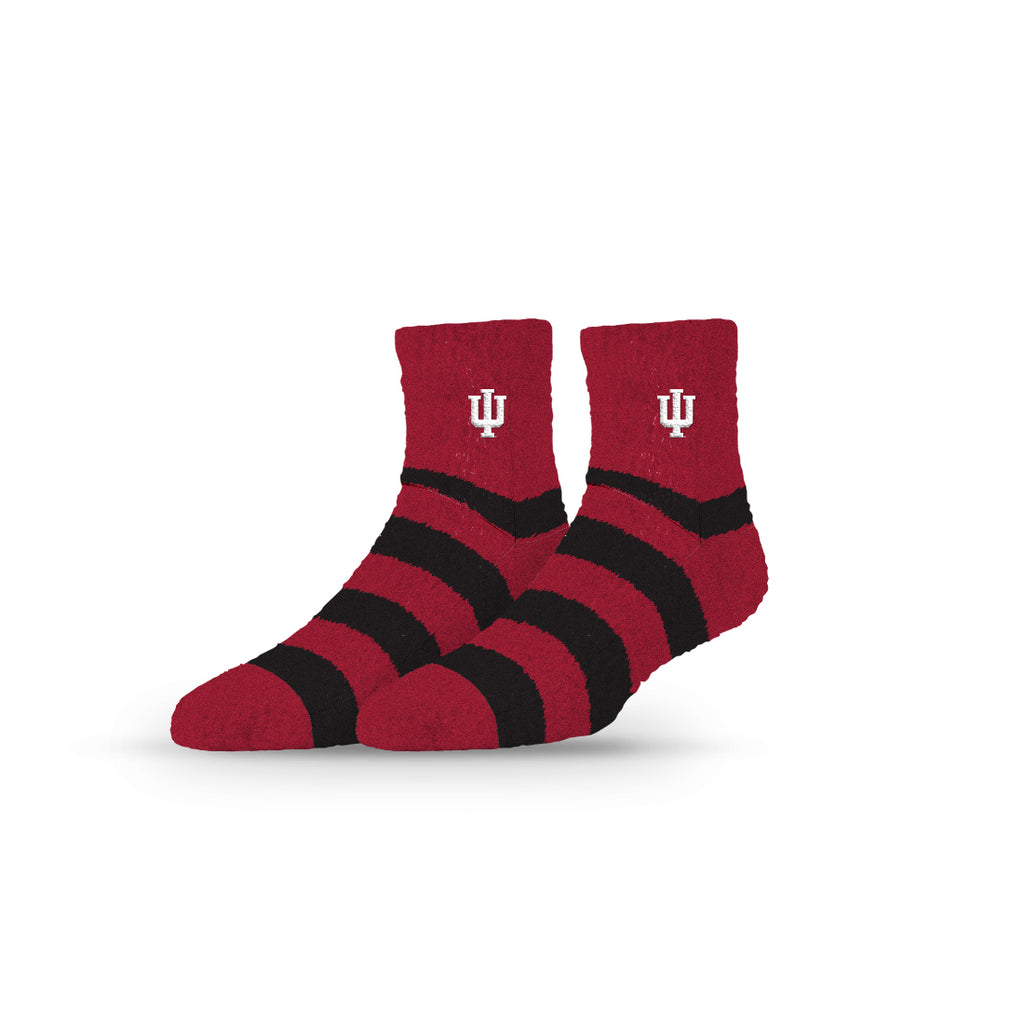 Indiana University | Fuzzy Half Calf Embroidered | Stripe | N02800750ML