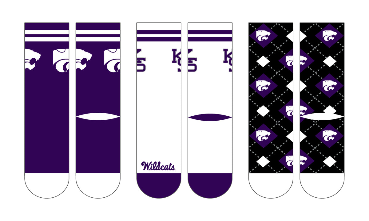 Kansas State University | Economy Knit Crew | NCAA 3 Pack | N02317036ML ...