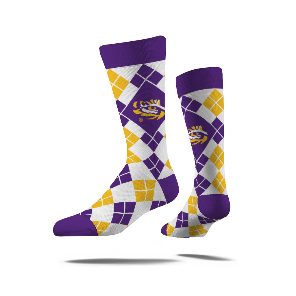 LSU | Business Knit Crew | Argyle | N02360113ML