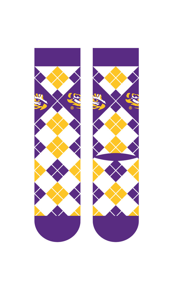 LSU | Business Knit Crew | Argyle | N02360113ML