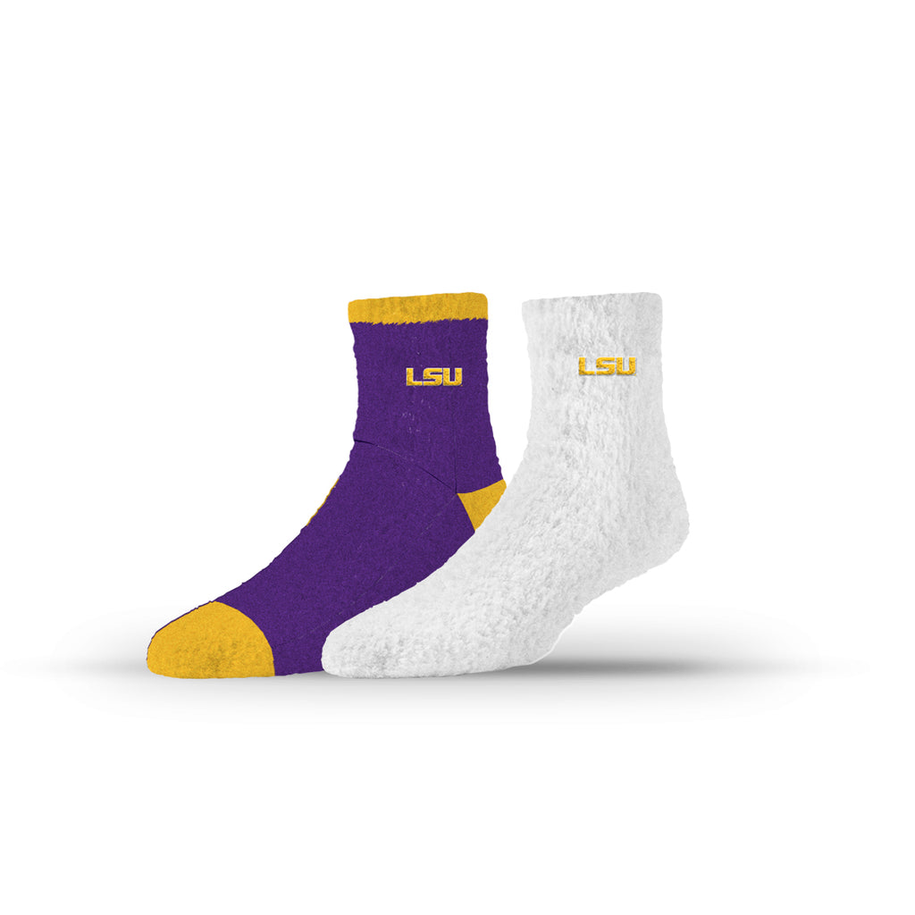 LSU | Fuzzy Half Calf Embroidered | NCAA 2 Pack | N02804540ML