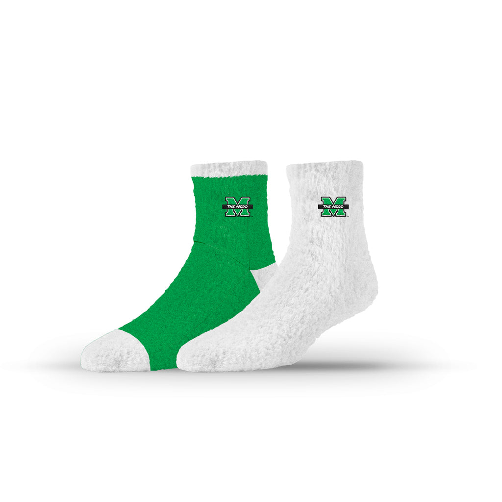 Marshall University | Fuzzy Half Calf Embroidered | NCAA 2 Pack | N02823844ML