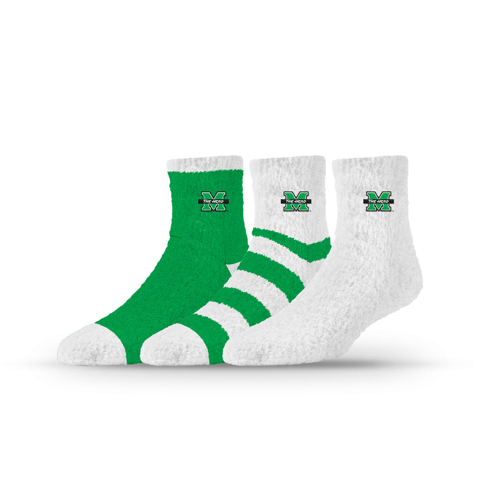 Marshall University | Fuzzy Half Calf Embroidered | NCAA 3 Pack | N02823840ML