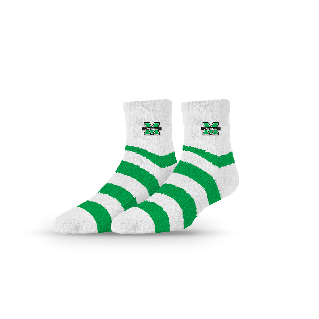 Marshall University | Fuzzy Half Calf Embroidered | Stripe | N02820303ML
