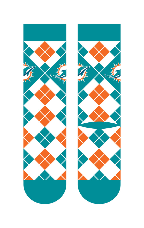 Miami Dolphins | Business Knit Crew | Argyle | N02669709ML