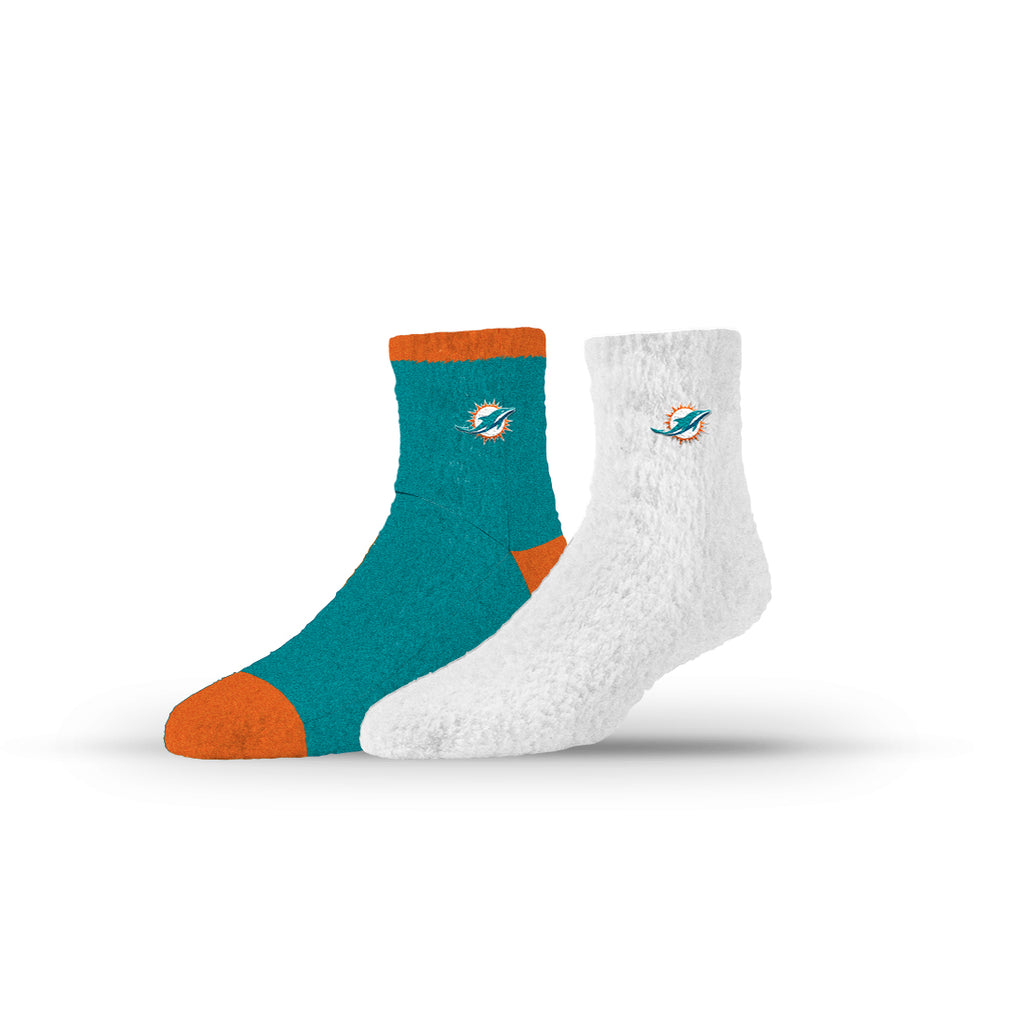 Miami Dolphins | Fuzzy Half Calf Embroidered | NFL 2 Pack | N02805498ML
