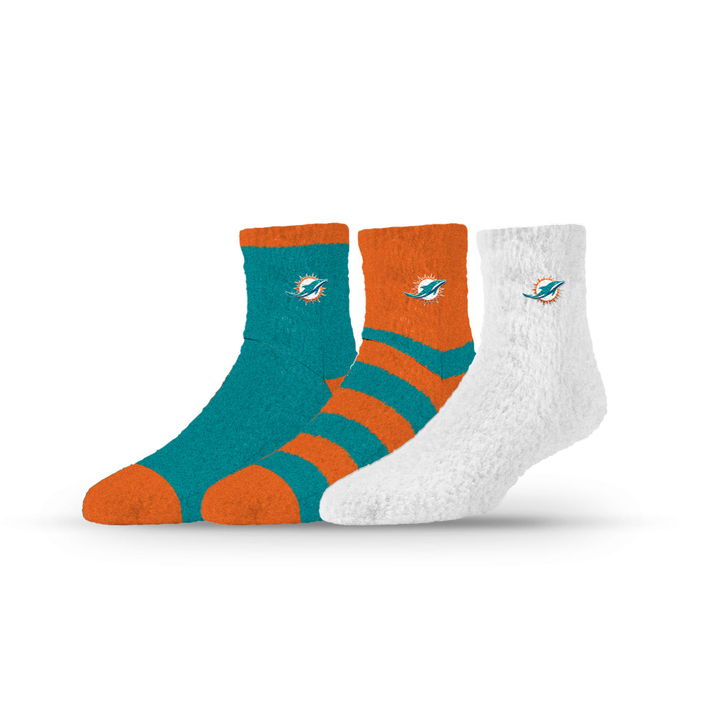 Miami Dolphins | Fuzzy Half Calf Embroidered | NFL 3 Pack | N02805494ML