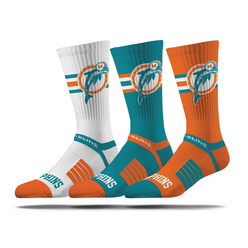 Miami Dolphins | Premium Knit Crew | NFL Retro 3 Pack | N02651096ML