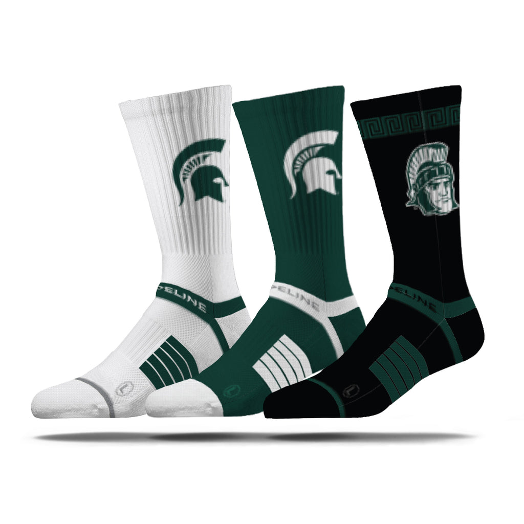 Michigan State University | Premium Knit Crew 3 Pack | NCAA 3 Pack G2 | N02503757ML