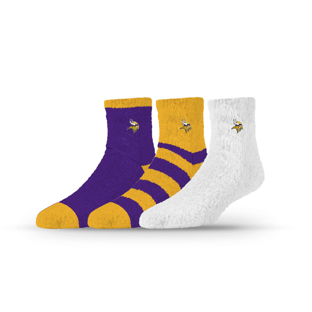 Minnesota Vikings | Fuzzy Half Calf Embroidered | NFL 3 Pack | N02805506ML