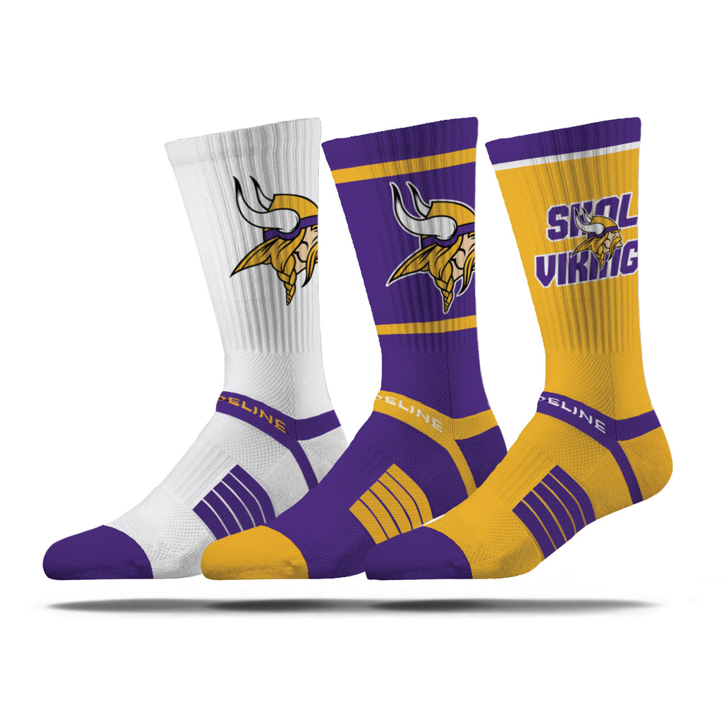 Minnesota Vikings | Premium Knit Crew | NFL 3 Pack Box | N02414863ML