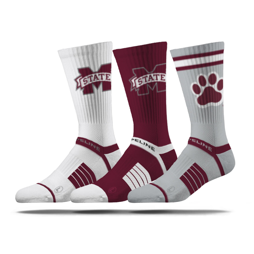 Mississippi State University | Premium Knit Crew 3 Pack | NCAA 3 Pack G2 | N02503765ML