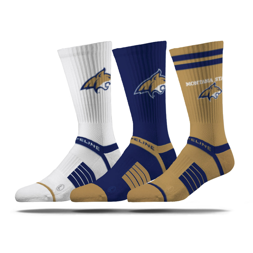 Montana State University | Premium Knit Crew 3 Pack | NCAA 3 Pack G2 | N02504076ML