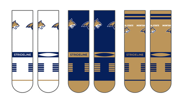 Montana State University | Premium Knit Crew 3 Pack | NCAA 3 Pack G2 | N02504076ML