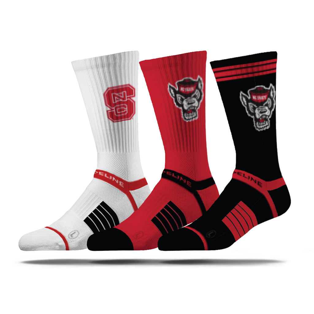 North Carolina State University | Premium Knit Crew 3 Pack | NCAA 3 Pack G2 | N02504088ML