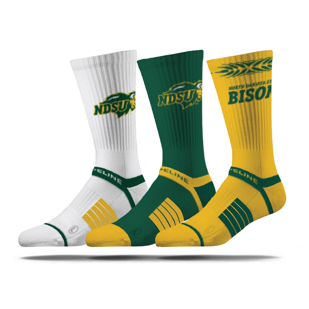 North Dakota State University | Premium Knit Crew 3 Pack | NCAA 3 Pack G2 | N02504092ML