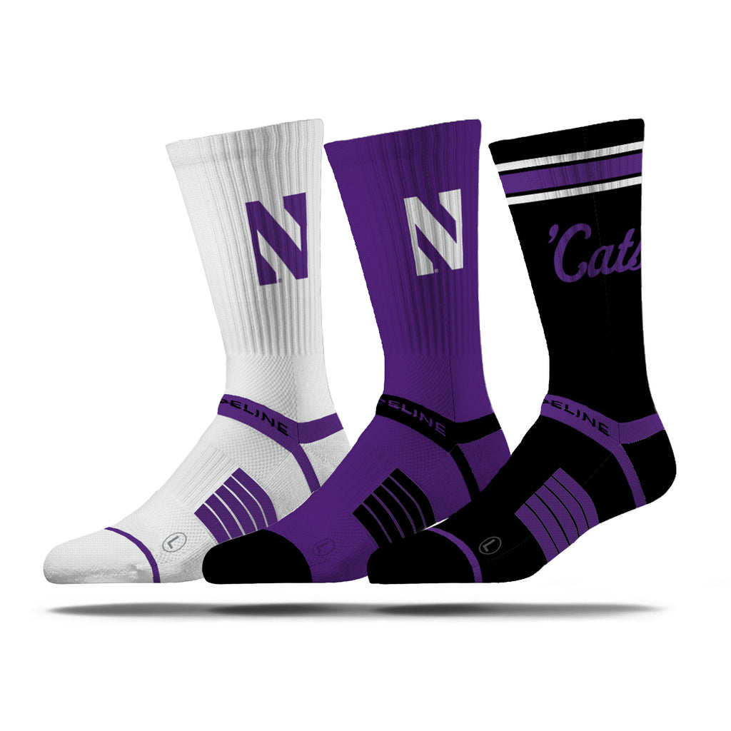 Northwestern University | Premium Knit Crew 3 Pack | NCAA 3 Pack G2 | N02505211ML