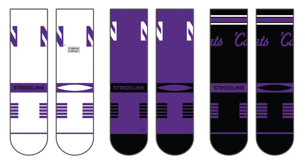 Northwestern University | Premium Knit Crew 3 Pack | NCAA 3 Pack G2 | N02505211ML