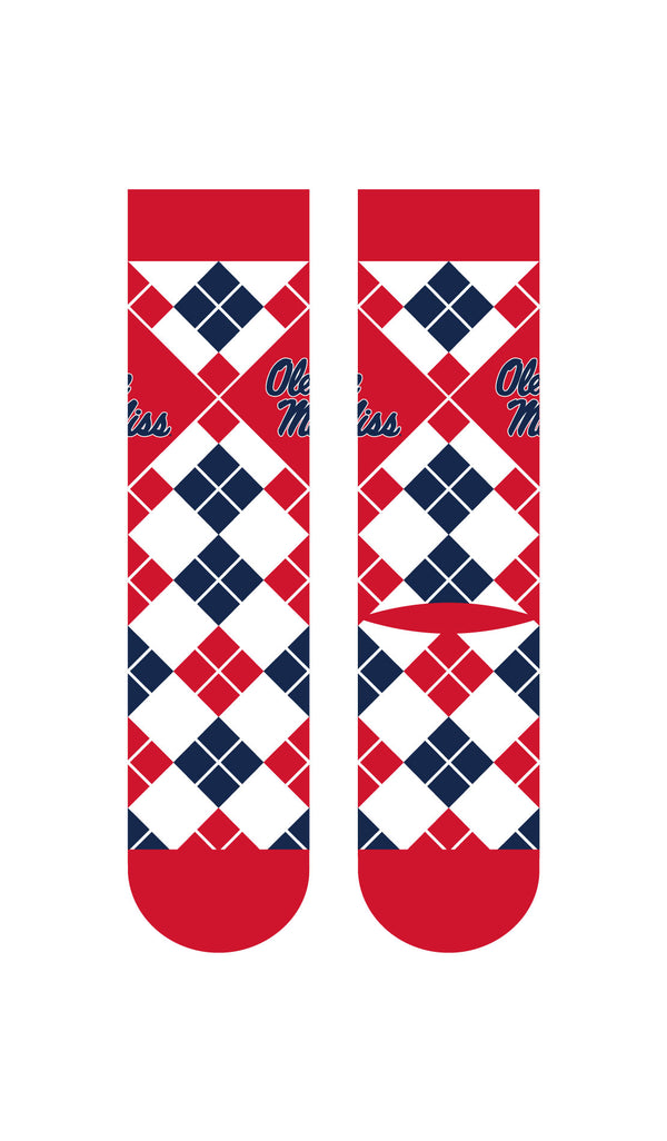Ole Miss | Business Knit Crew | Argyle | N02416067ML