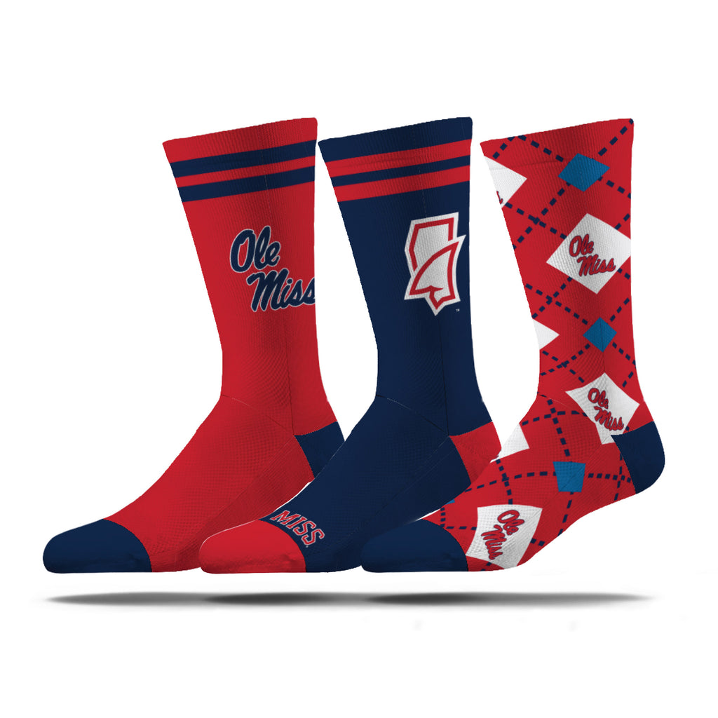 Ole Miss | Economy Knit Crew | NCAA 3 Pack | N02435498ML