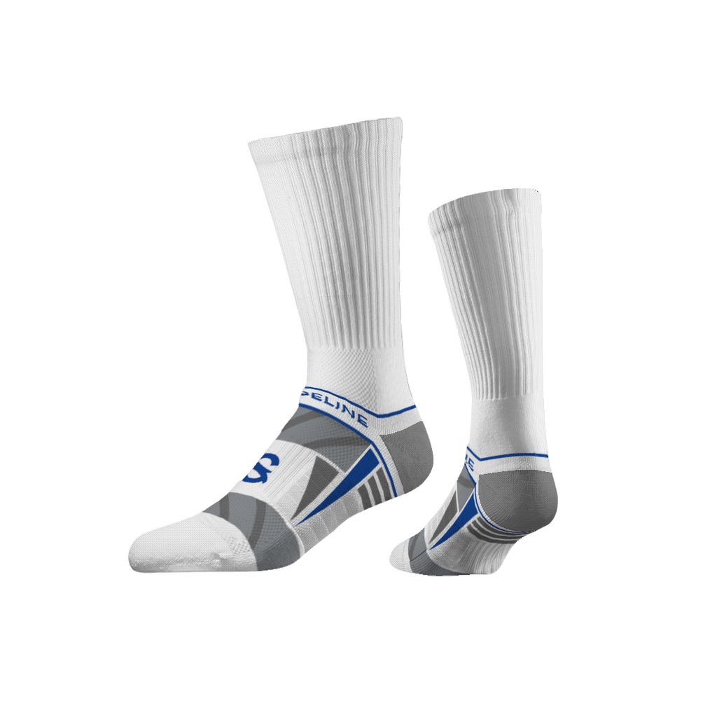 Performance | Premium Crew | White | Blue Accent | N02434990ML