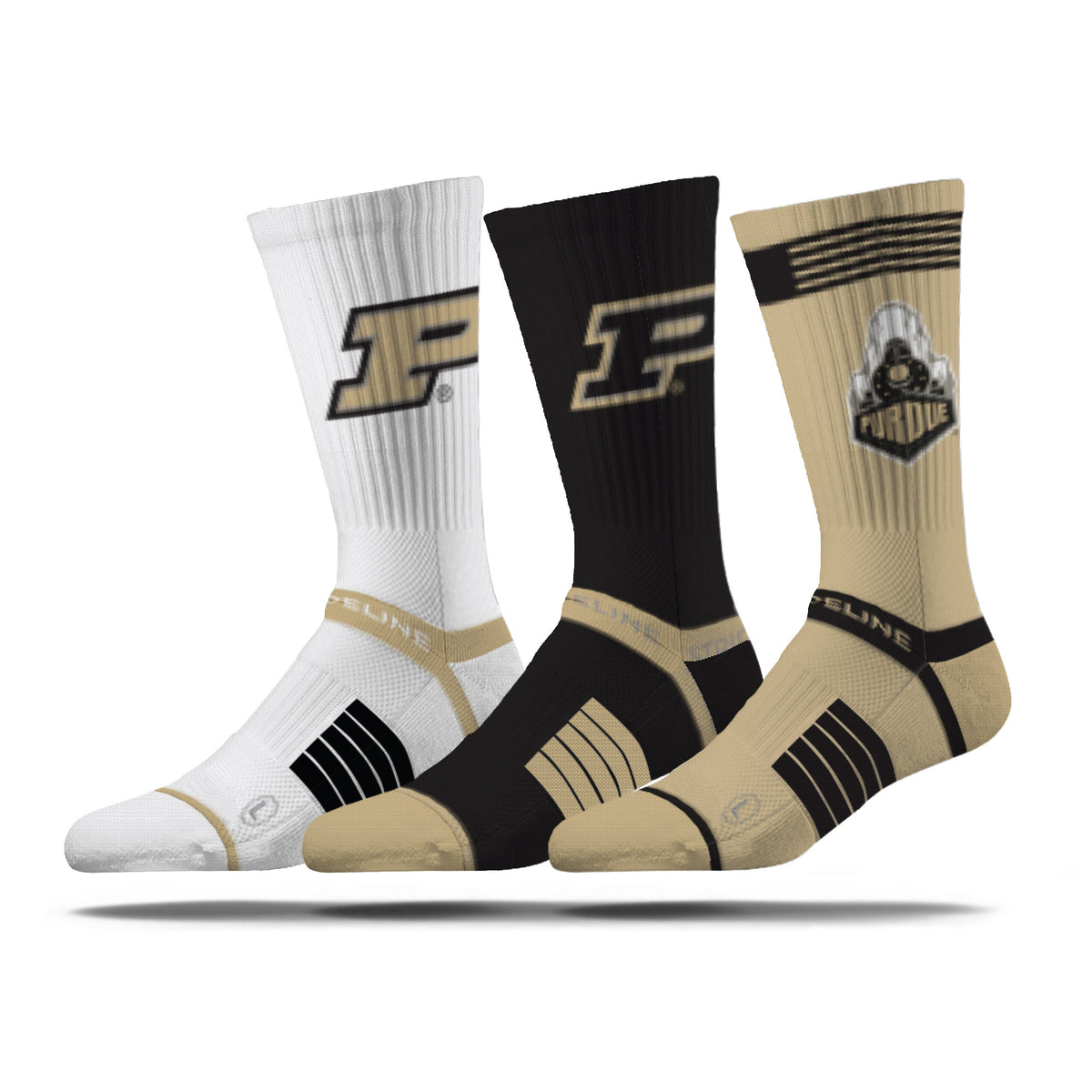 Purdue University | Premium Knit Crew 3 Pack | NCAA 3 Pack G2 | N02505 ...