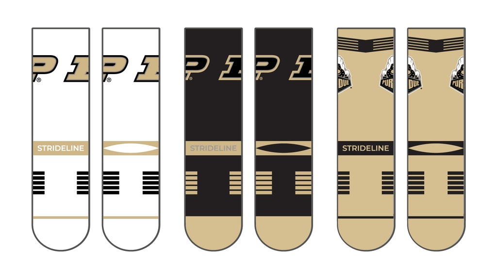 Purdue University | Premium Knit Crew 3 Pack | NCAA 3 Pack G2 | N02505 ...