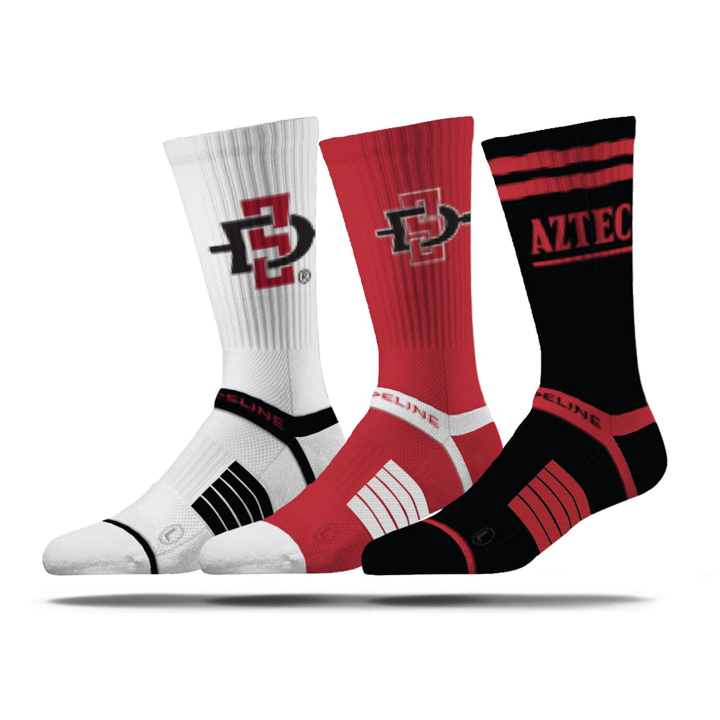 San Diego State University | Premium Knit Crew 3 Pack | NCAA 3 Pack G2 | N02505715ML